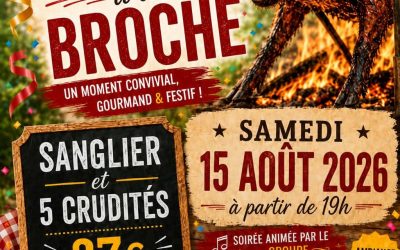 Sanglier à la broche et 5 crudités
